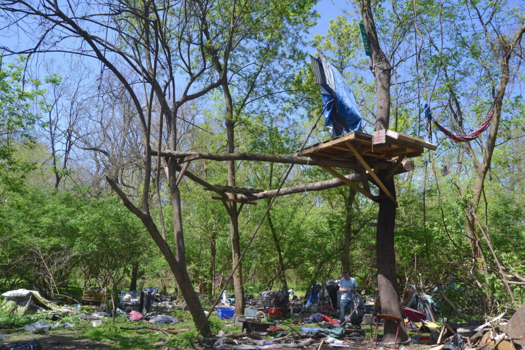 Abandoned encampment