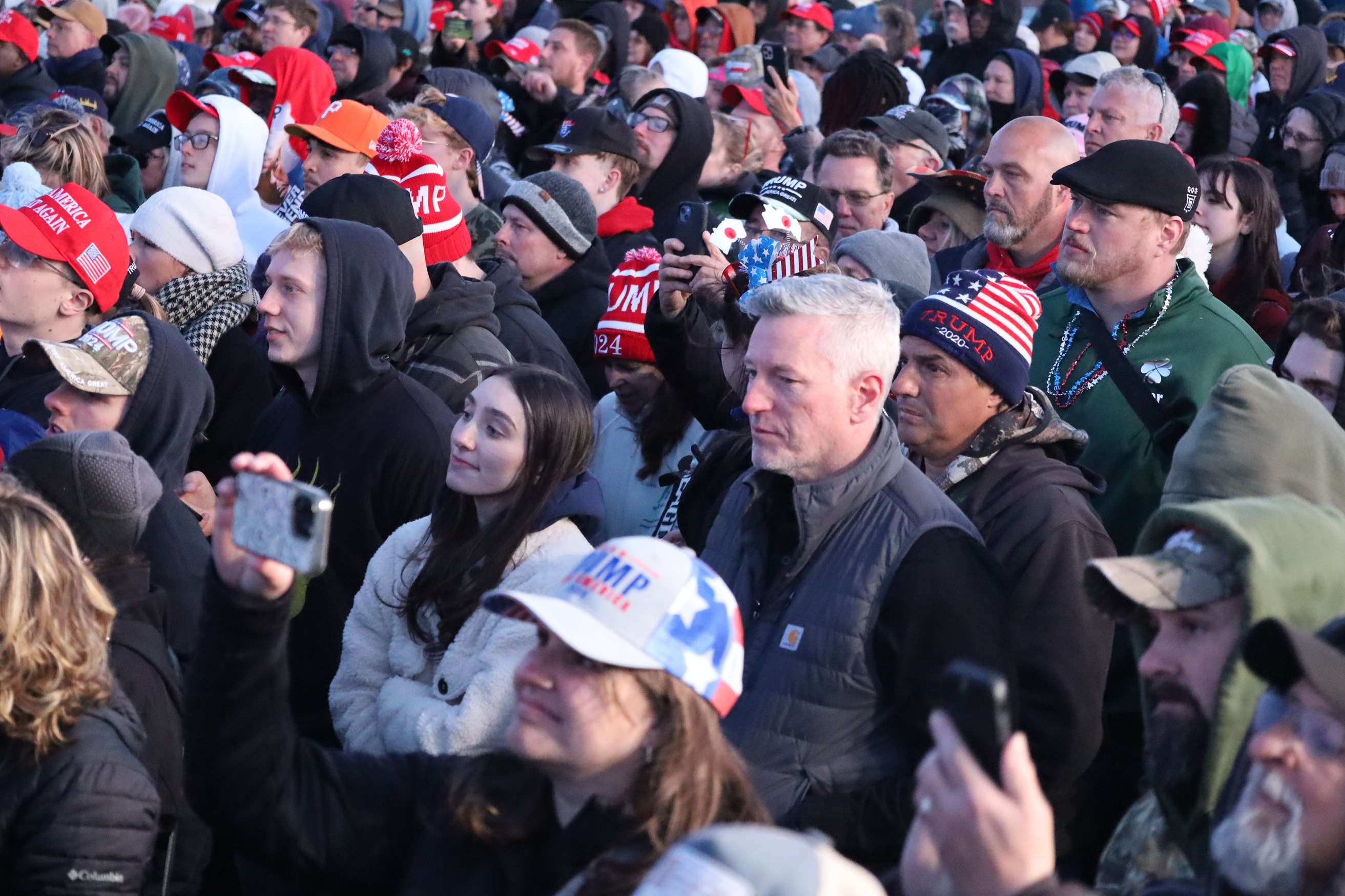 Trump supporters at his Schnecksville, Pa. rally