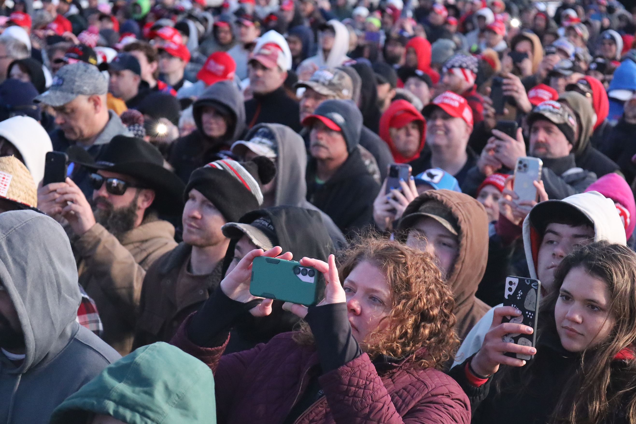 Trump supporters at his Schnecksville, Pa. rally