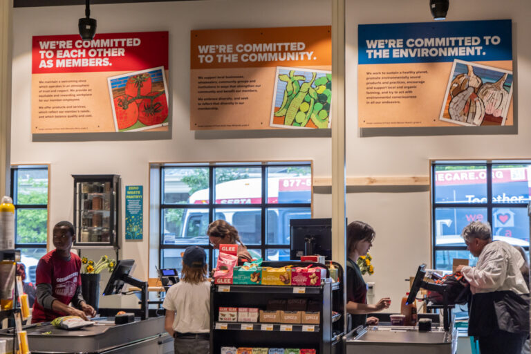 checkout counters at the store