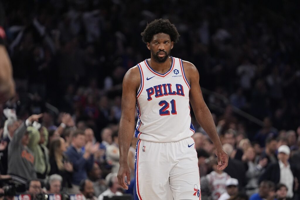 76ers Knicks Basketball Joel Embiid