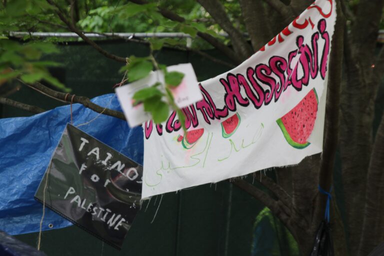more signs at the Penn encampment
