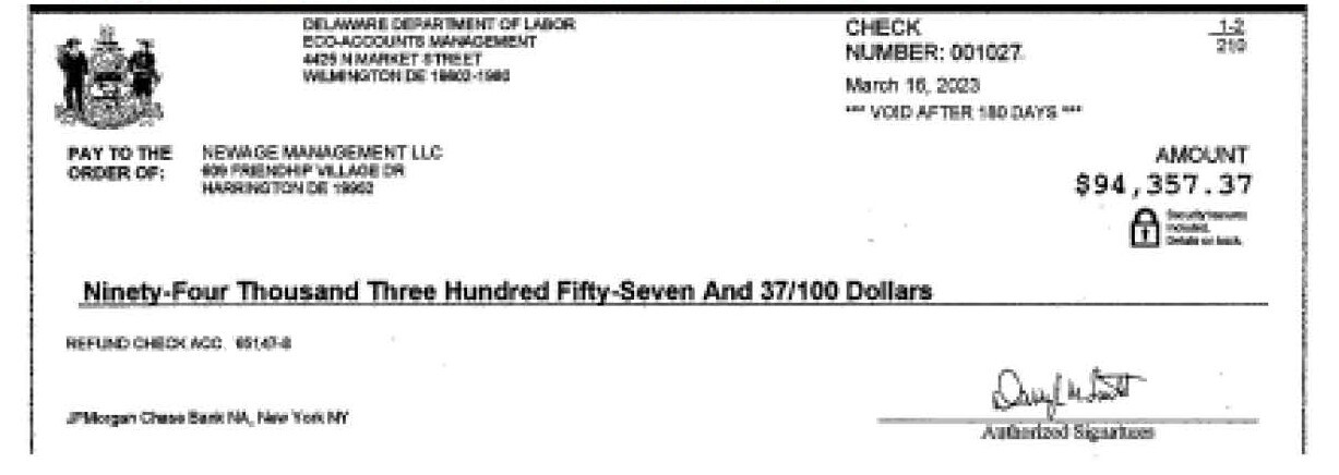 an image of a check