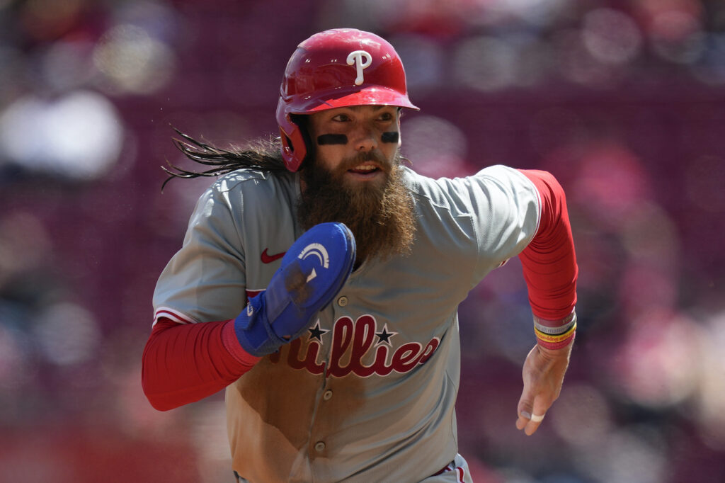 Phillies Reds Baseball Brandon Marsh