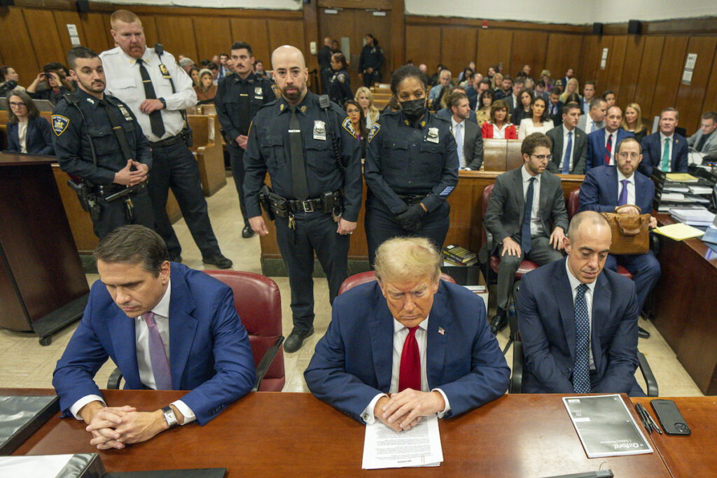 Trump in the courtroom