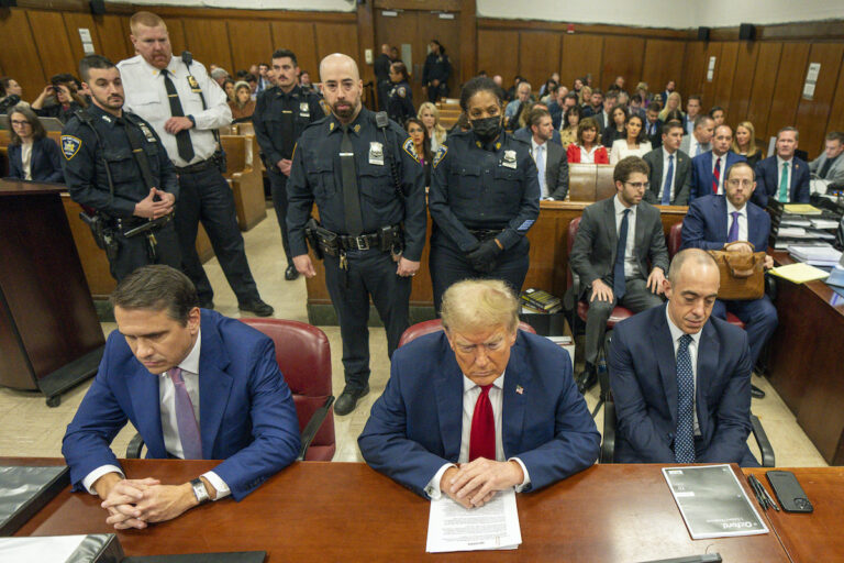 Trump in the courtroom