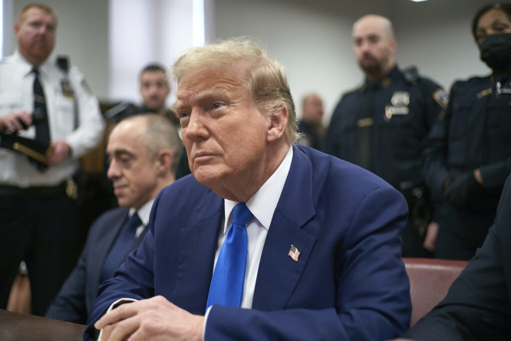 Trump Hush Money Trump in the courtroom