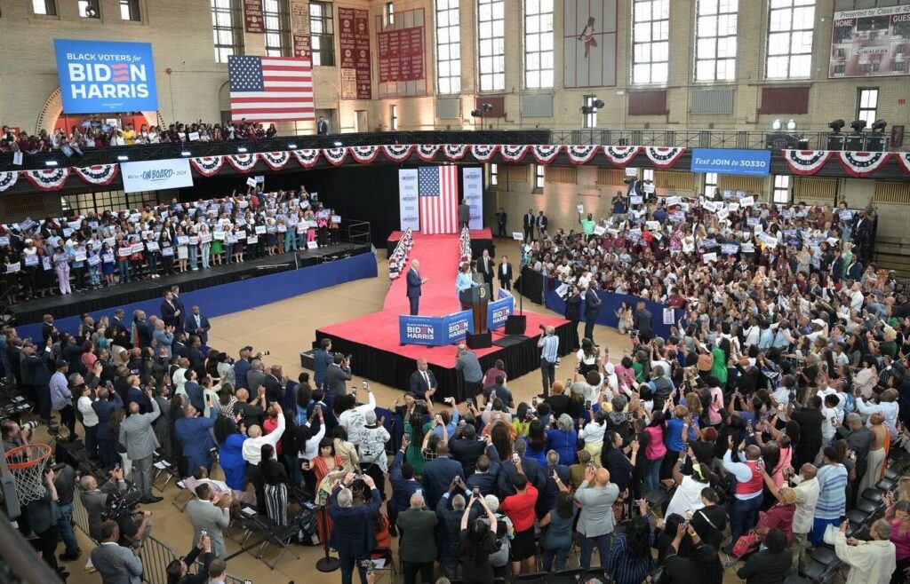 The crowd at the rally