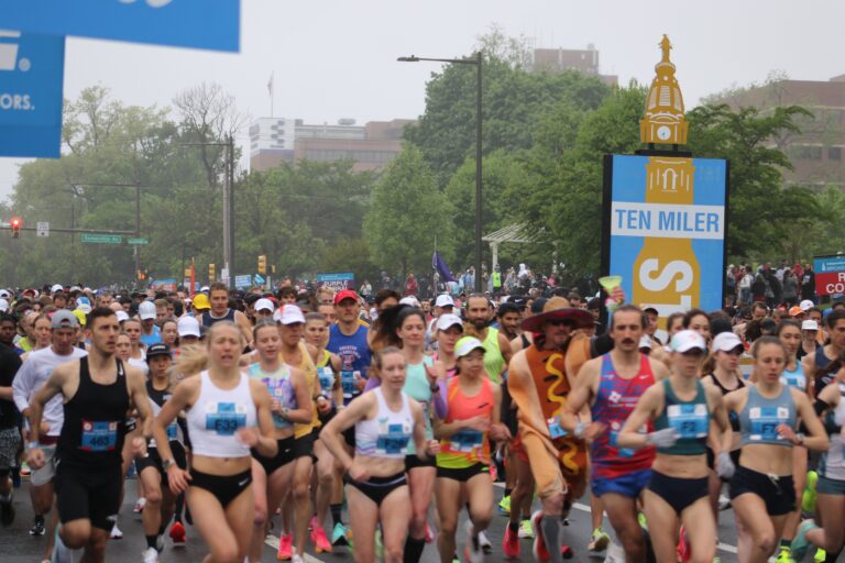 Runners as the race begins
