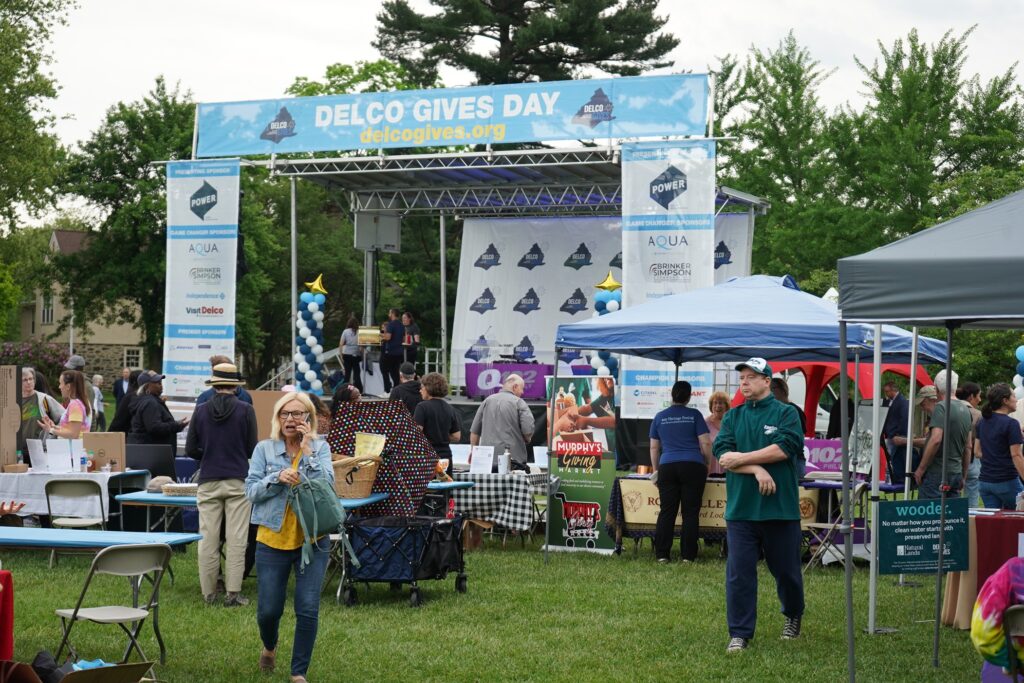delco-gives-day-2024-5 the stage at Delco Gives Day and attendees