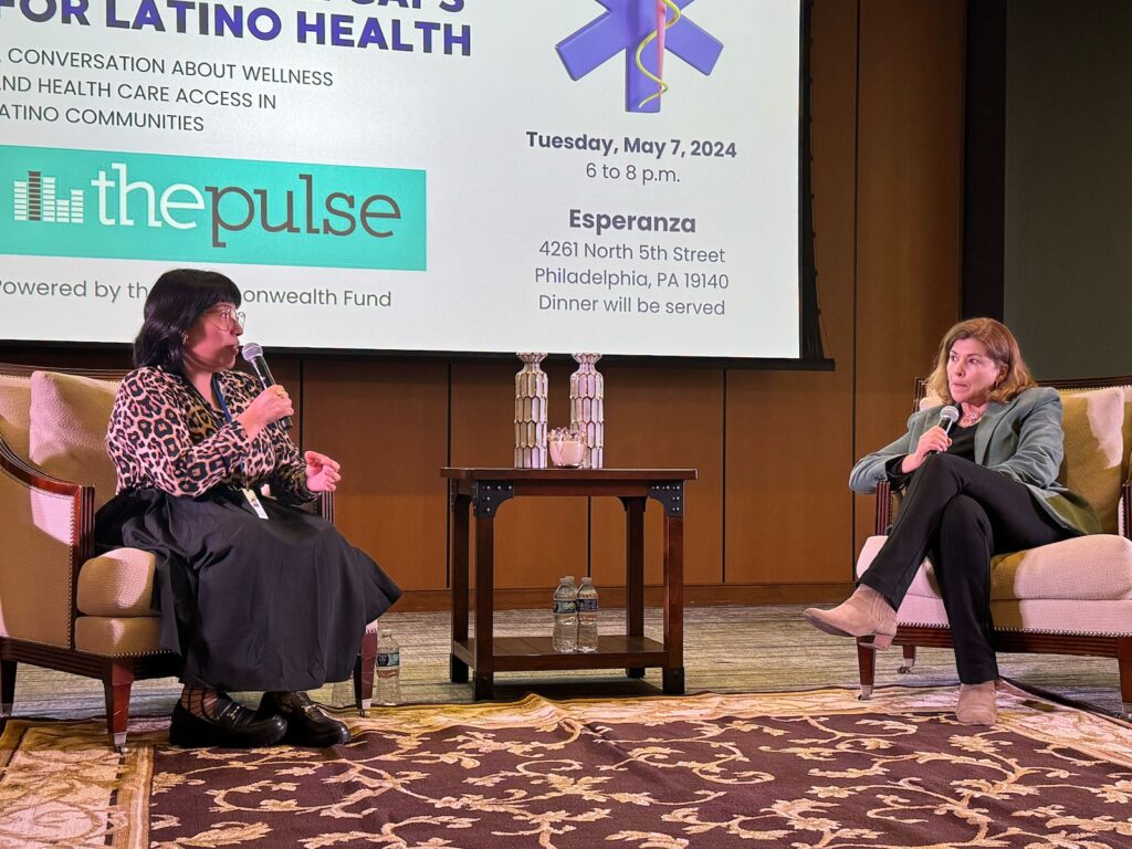 esperanza-latino-health-KC-03-050824 Dr. Jamile Tellez Lieberman (left) chats with