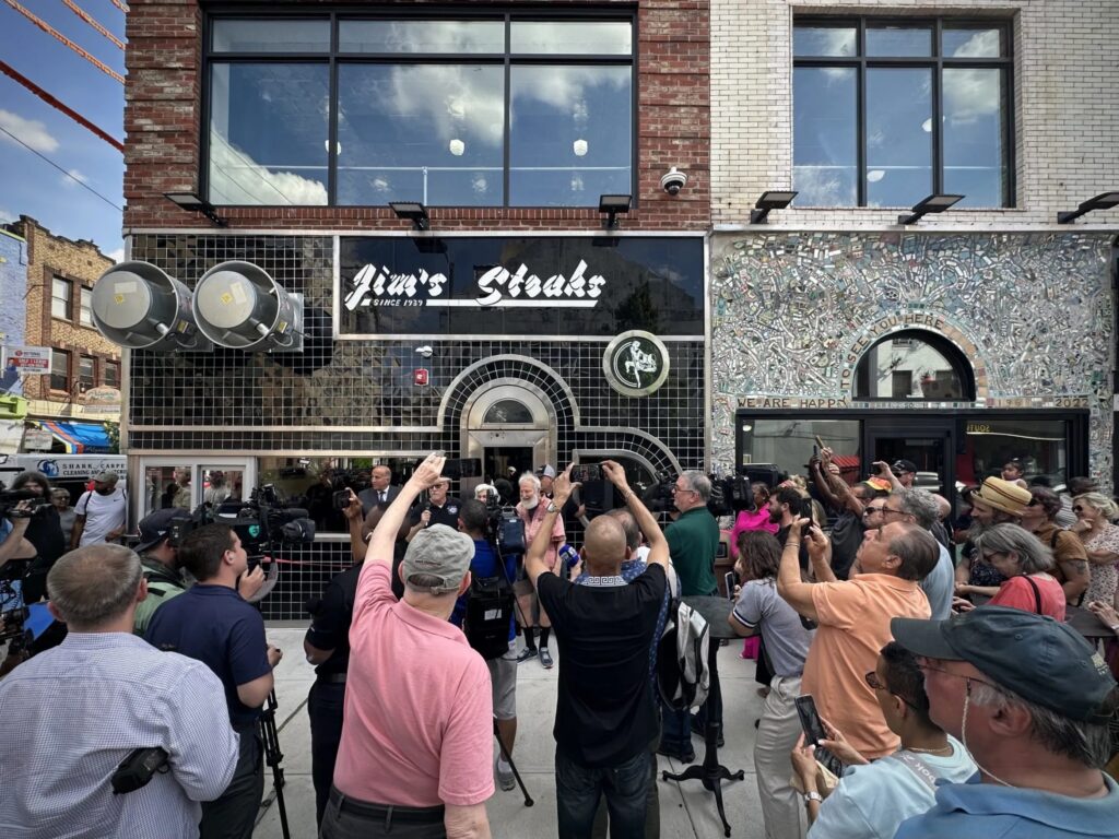 jims-steaks-reopens The reopening of Jim's Steaks on South Street