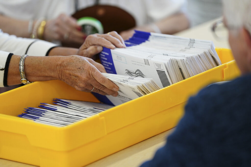 Lehigh Valley Primary Election Day 2024 Sorting mail ballots
