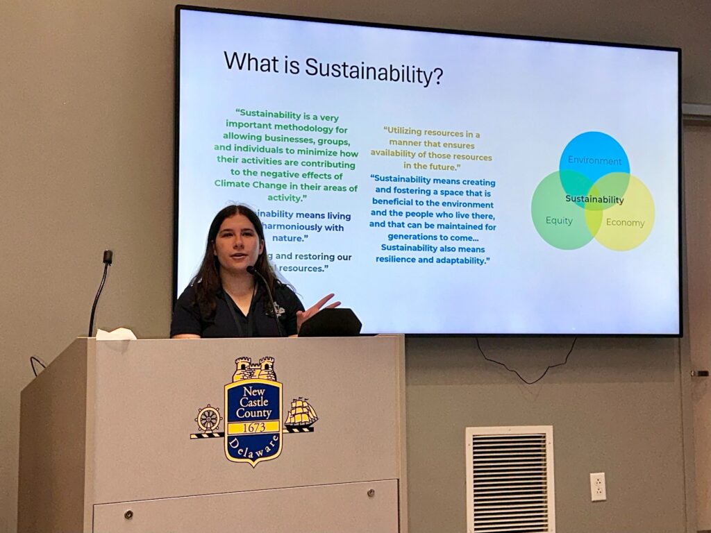 Kristie Arlotta giving a presentation