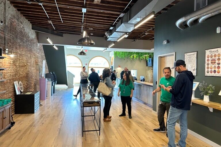 customers at a dispensary