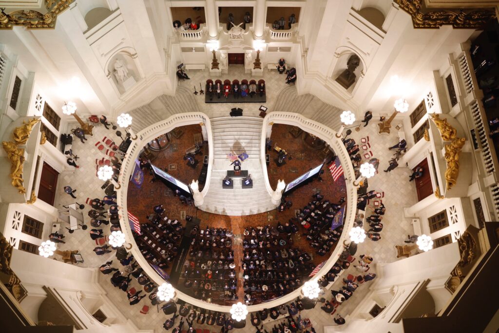 shapiro-capitol-rotunda-commonwealth-2024-05-16 Inside the Capitol building