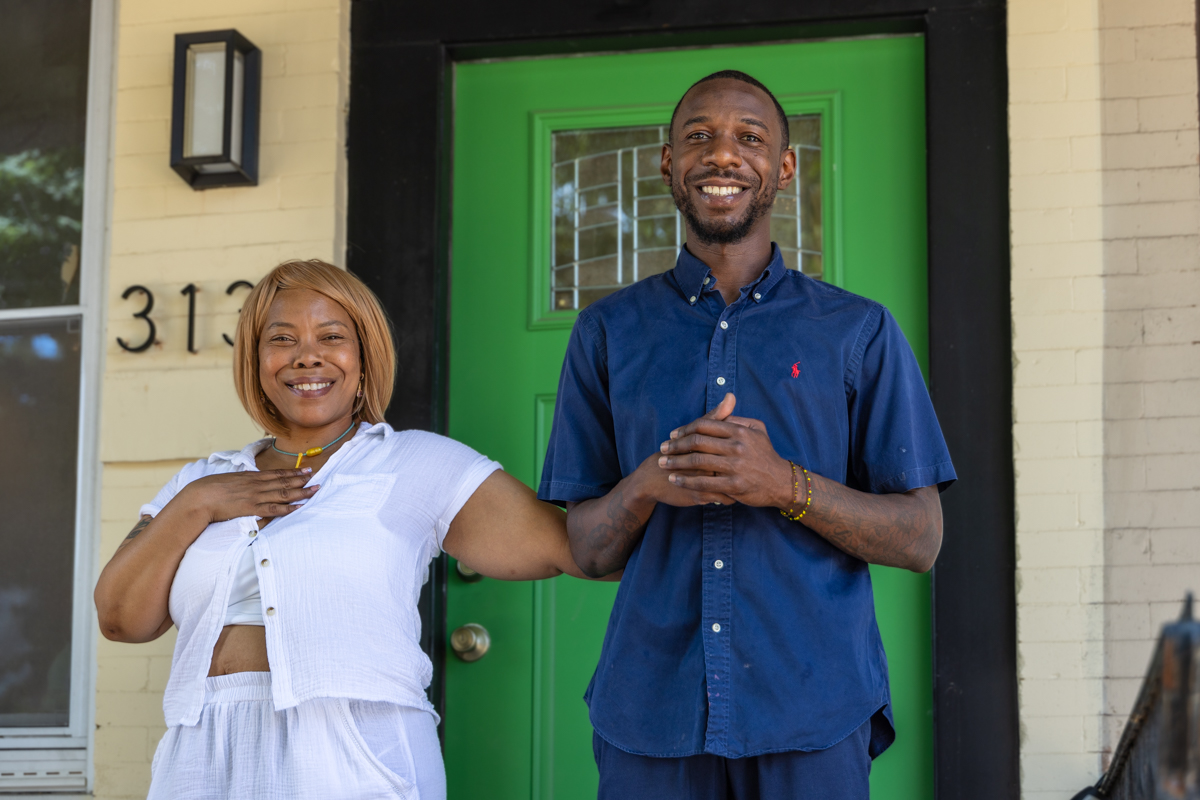 Kingzakariyah Martin with his mom, Seanee Massaquoi-Sherman