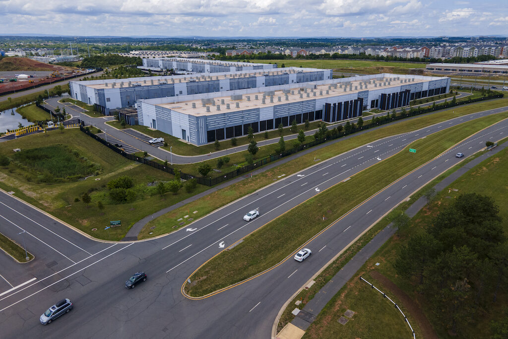 Data centers are in Ashburn in Loudon County, Virginia, on Sunday, July 16, 2023. The centers house the computer servers and hardware required to support modern internet use, including artificial intelligence. The county is home to the world's largest concentration of data centers. (AP Photo/Ted Shaffrey)