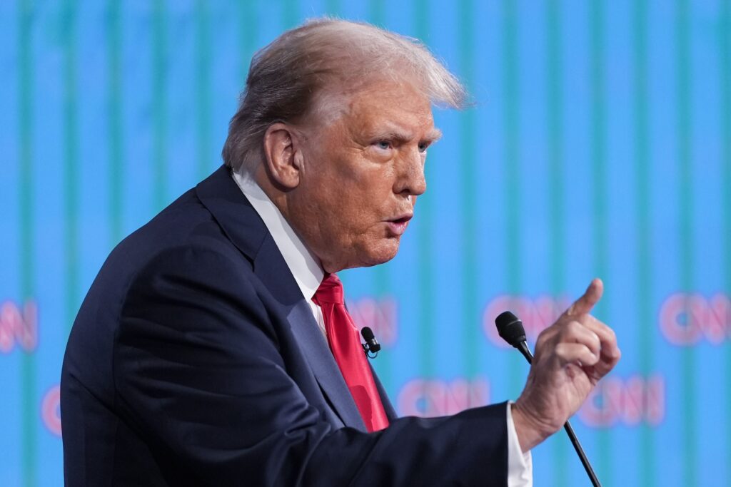 Donald Trump Donald Trump on the debate stage
