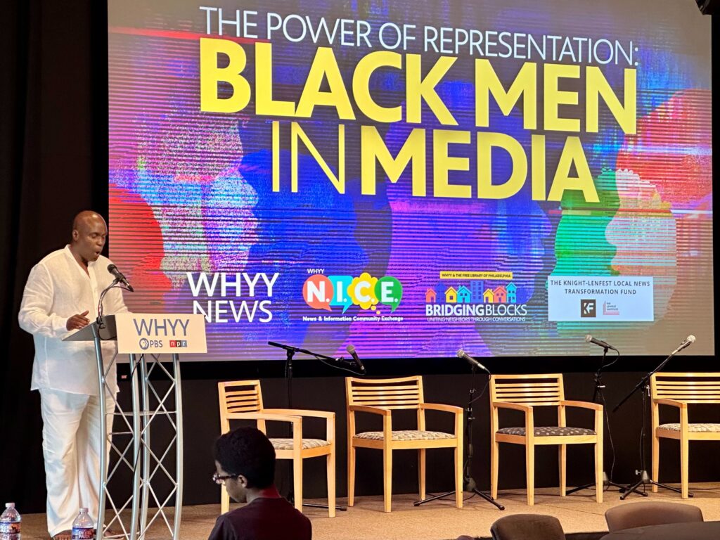 black-men-media-j-perez-gonzalez-2024-06-29-1 Solomon Jones speaking at a podium at the event.