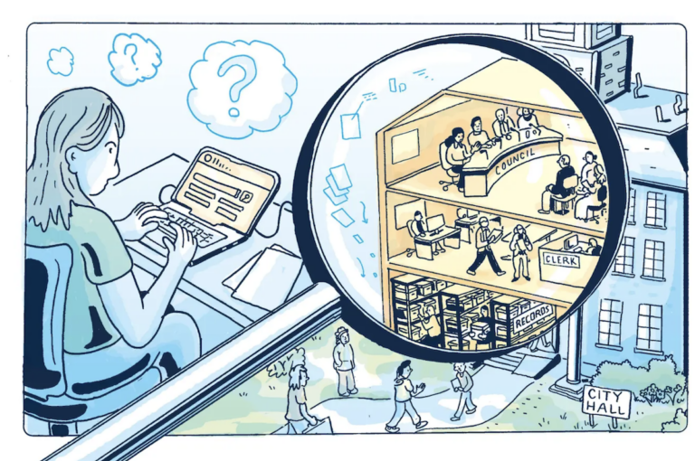 illustration of inside a government building