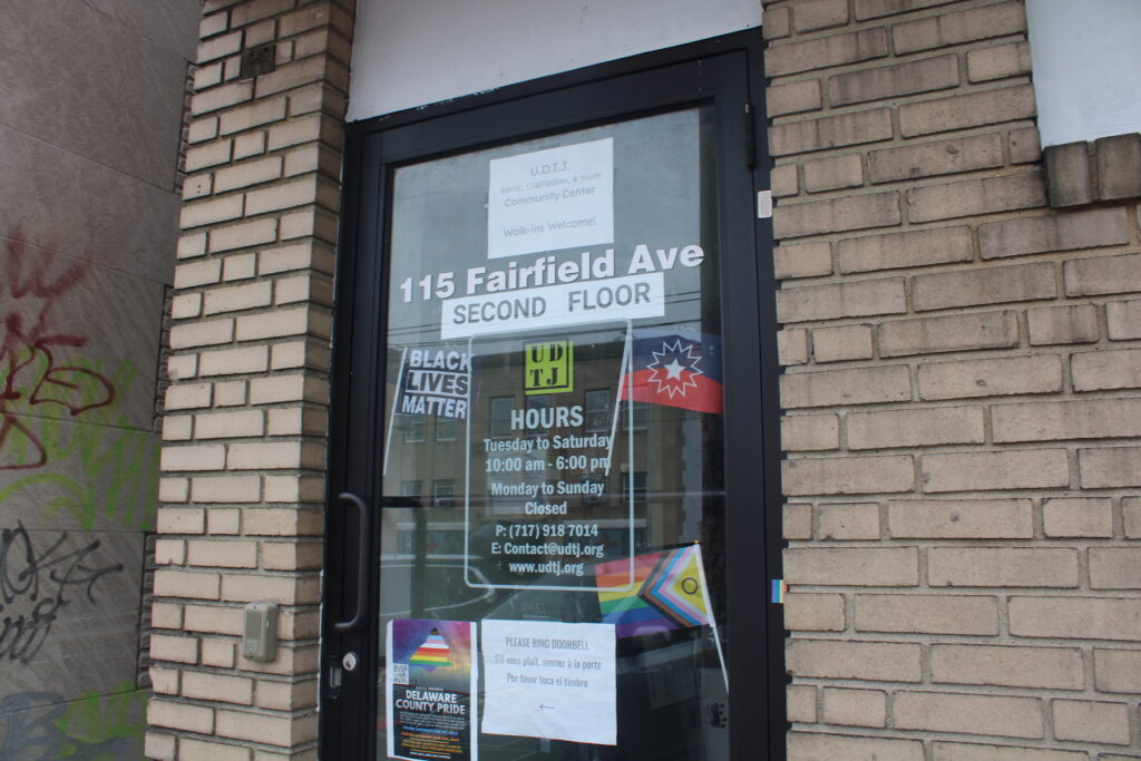 The door from the street for community center