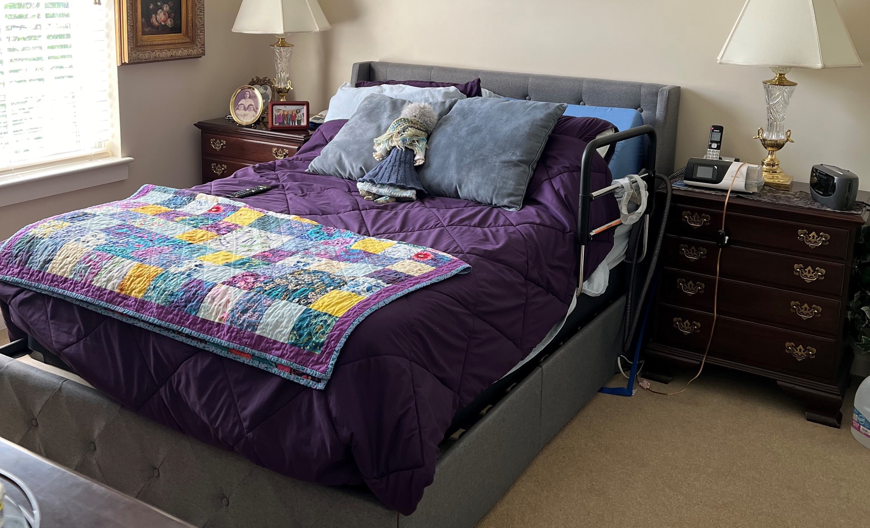 a bed in a senior apartment
