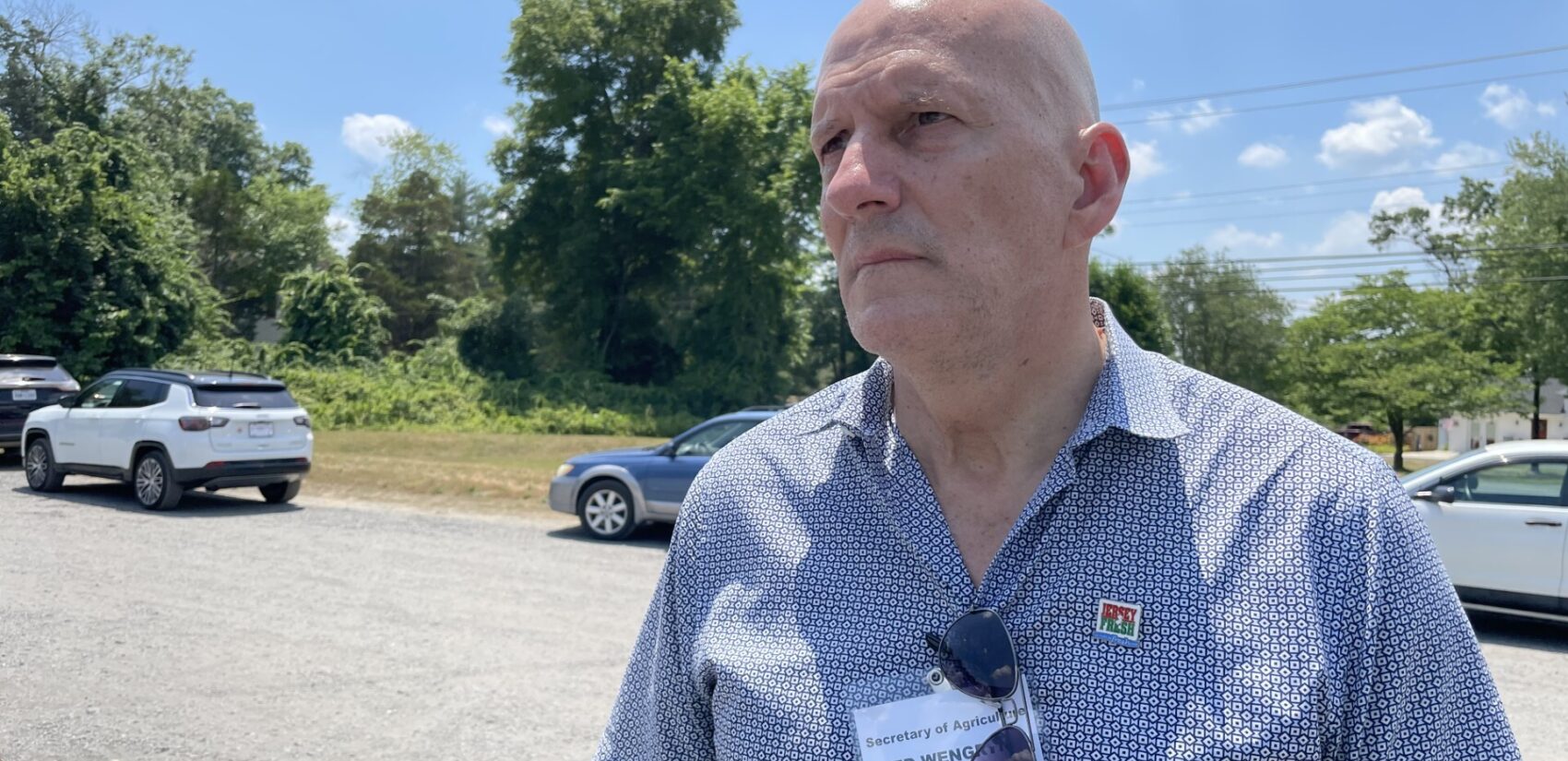 New Jersey Agriculture Secretary Ed Wengryn recently toured several farms in South Jersey. (David Matthau/WHYY)