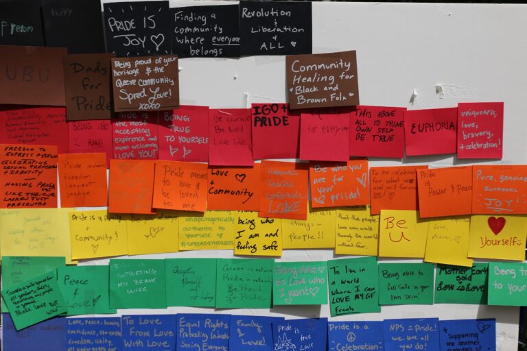 Notes share positive messages at Philly Pride