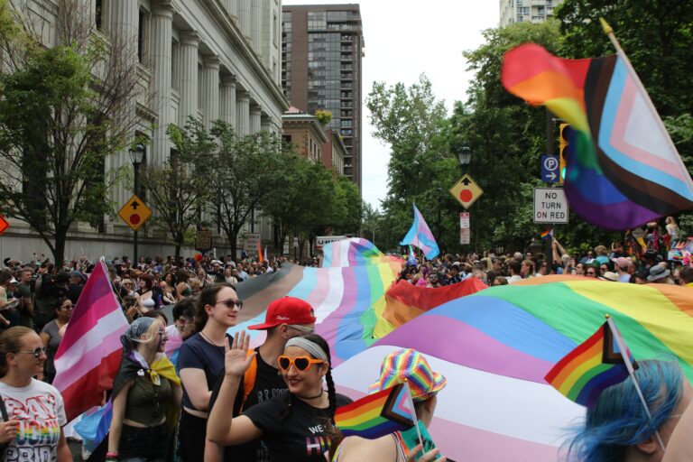 People marching for Philly Pride 365