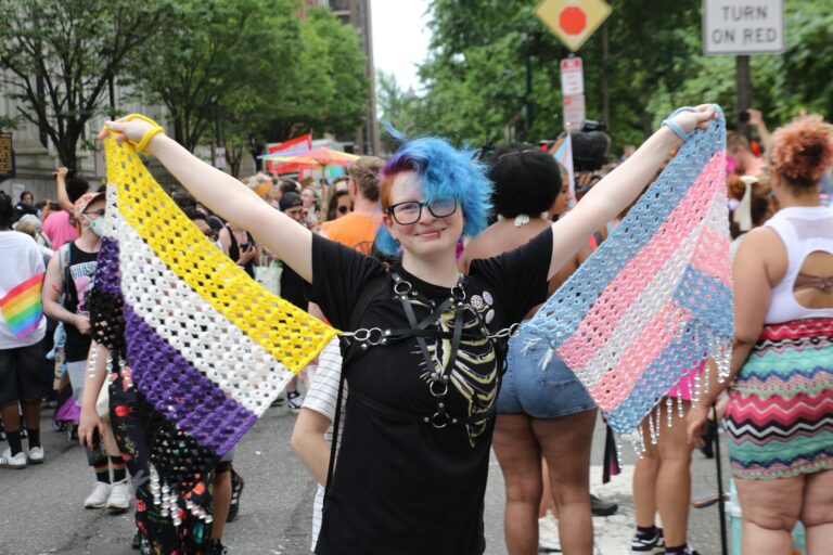 an attendee at Philly Pride