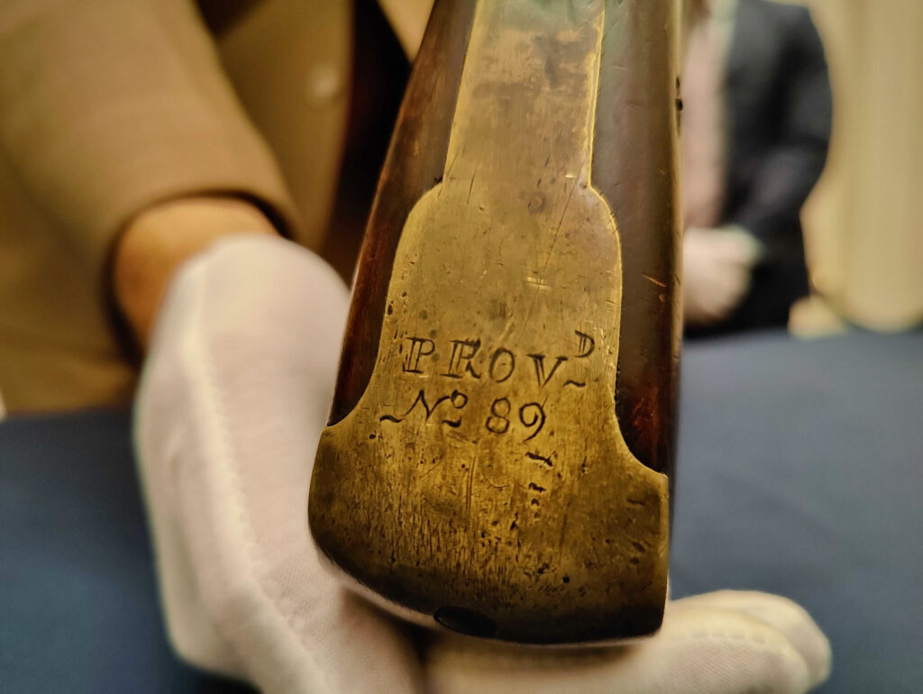 Inscription on a musket