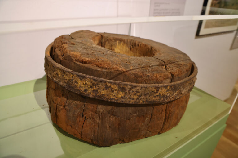 Piece of a pipe on display