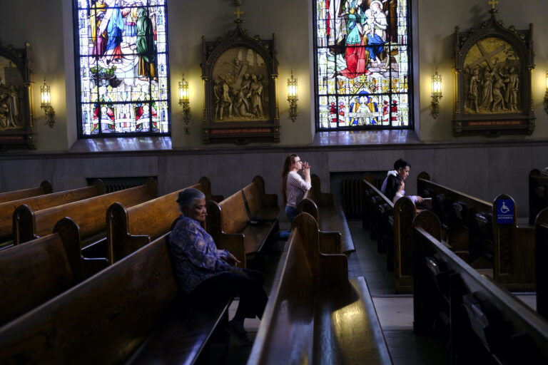 Inside a church