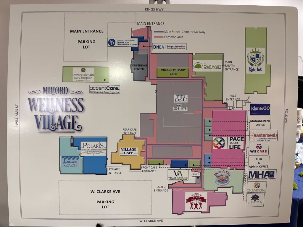 a map of Milford Wellness Village