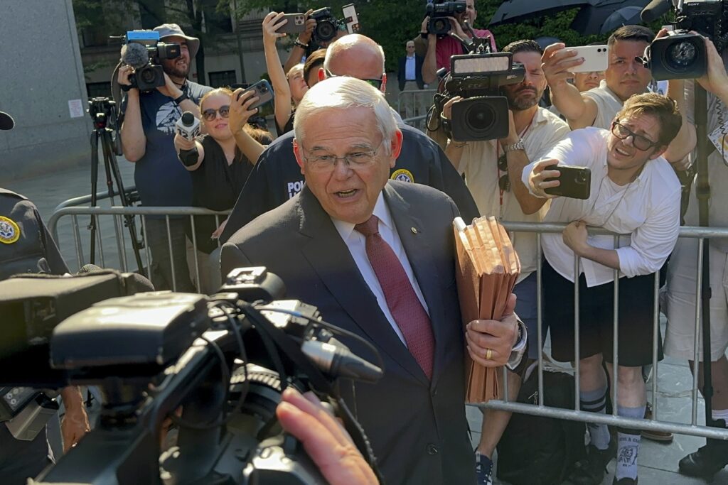 Bob Menendez Bob Menendez leaving the courthouse