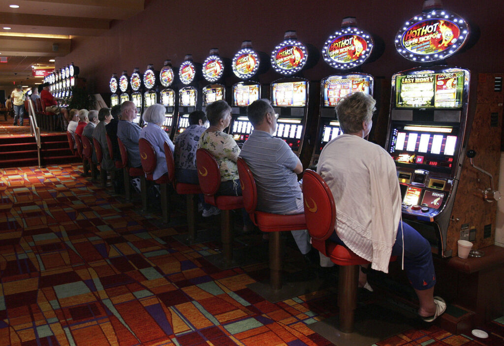 Skill Games Pennsylvania Gambling People playing slot machines in the casino