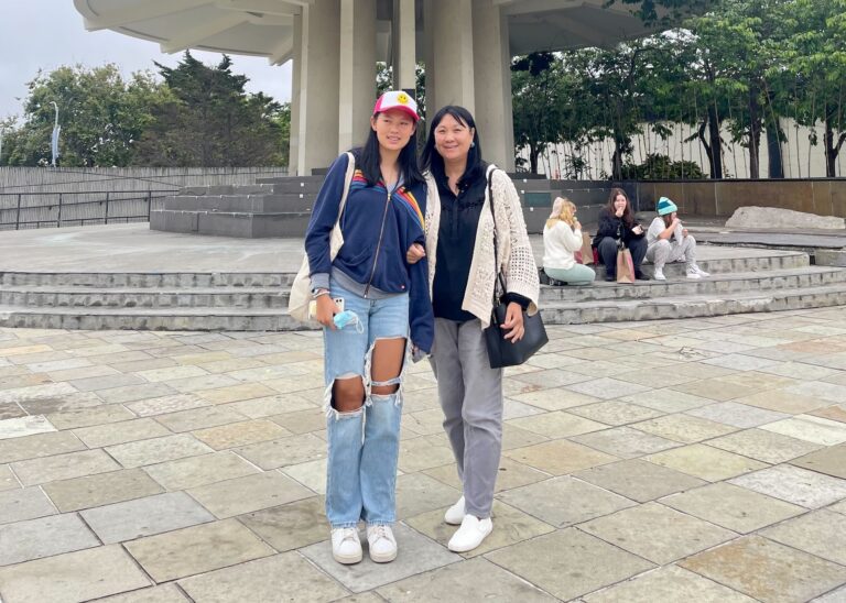 Andrea Li with her daughter