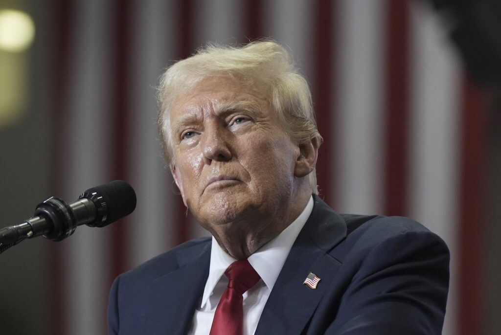 Donald Trump Republican presidential candidate former President Donald Trump speaks at a campaign rally, Saturday, July 27, 2024, in St. Cloud, Minn.
