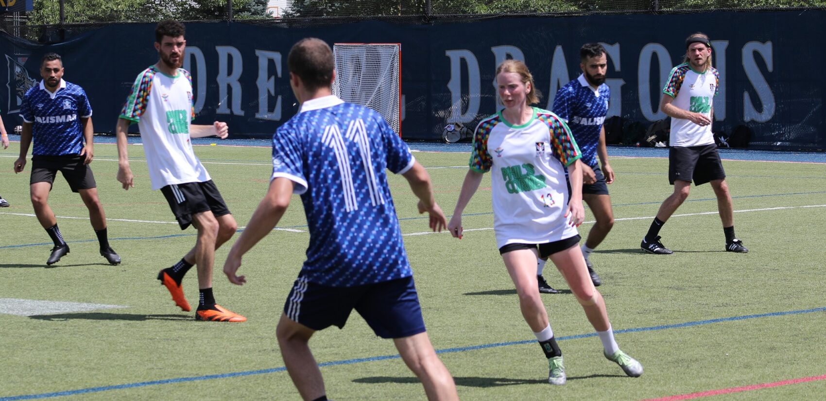 More than 1,000 players across 80 teams competed at the Icarus Cup on July 13, 2024 including matches at the Vidas Athletic Complex. (Cory Sharber/WHYY)