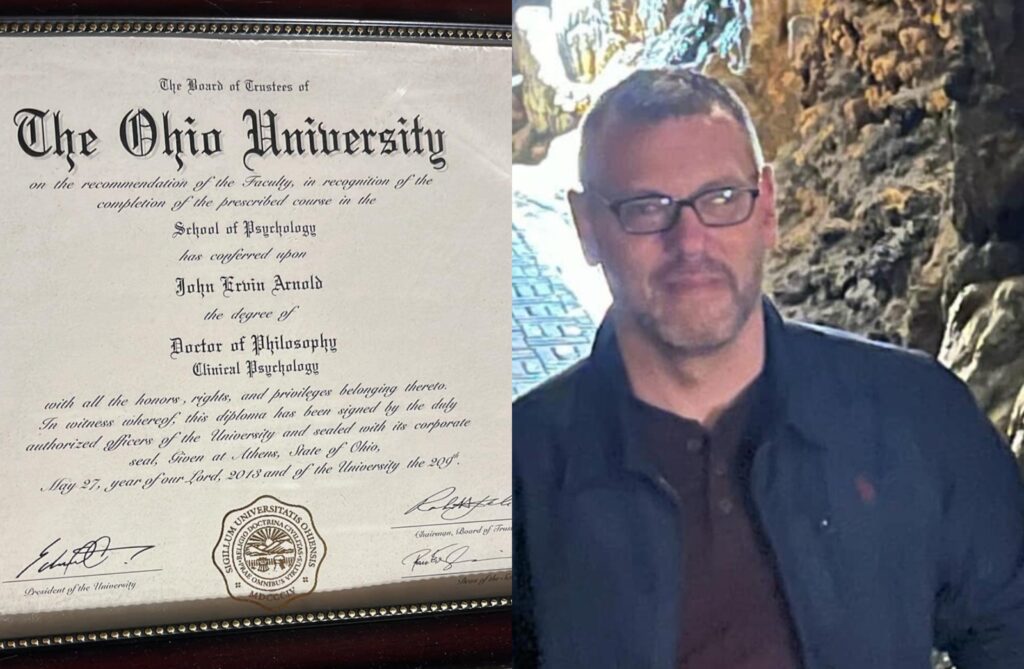 john-arnold-bogus-diploma John Ervin Arnold