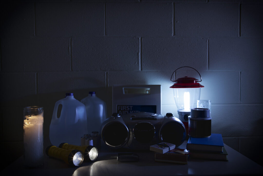 Power Outage medical devices next to a bed