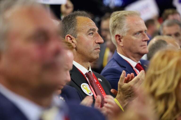 Delegates on the floor at the RNC