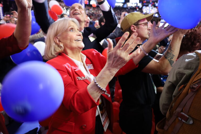 Delegates on the floor at the RNC