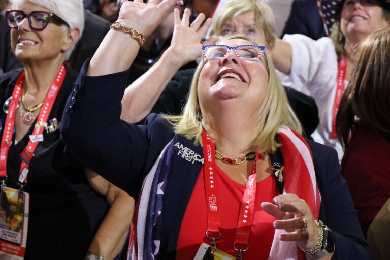 Delegates on the floor at the RNC