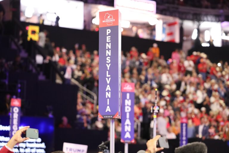 Scenes from the 2024 Republican National Convention in Milwaukee. (Carmen Russell-Sluchansky/WHYY)