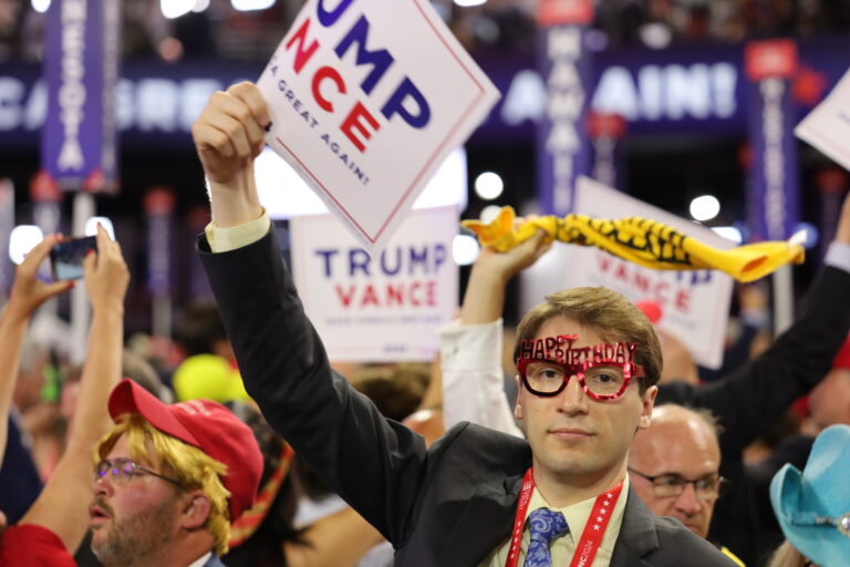 Delegates in the crowd at the RNC