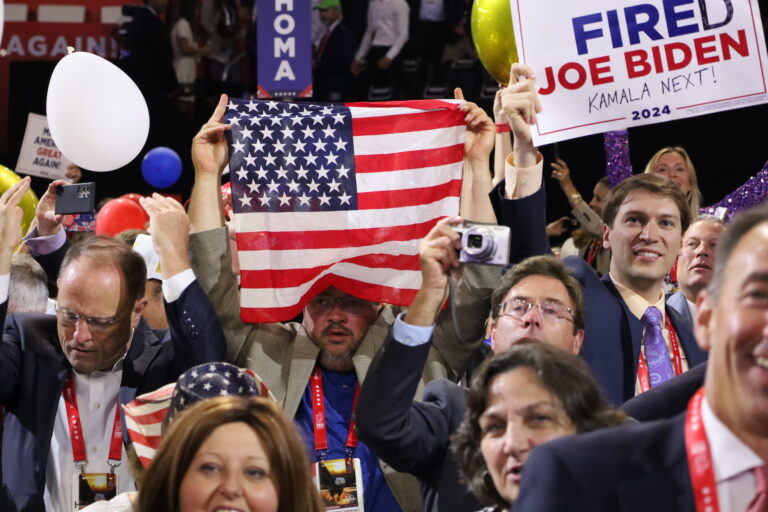 Delegates in the crowd at the RNC
