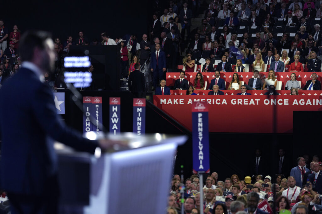 Election 2024 RNC J.D. Vance speaking at the convention