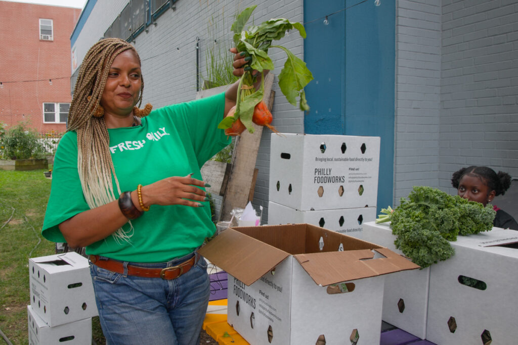Jiana Murdic holding beets